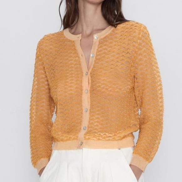 Zara | Textured Weave Cardigan - Picture 2 of 14